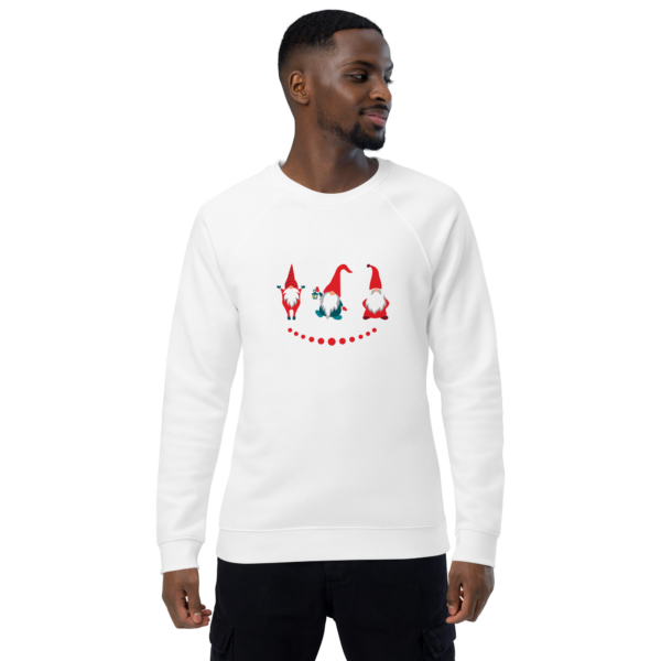 Unisex Bio Pullover "Weihnachten" weiß