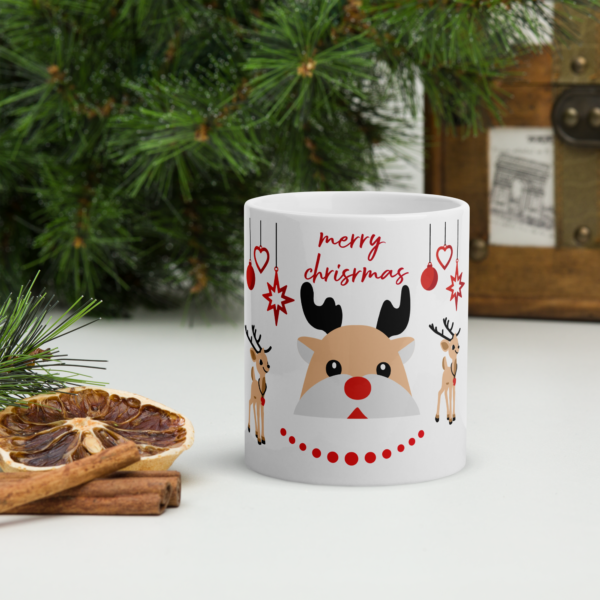 Weiße, glänzende Tasse
