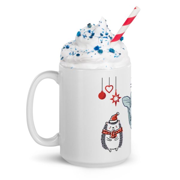 Weiße, glänzende Tasse