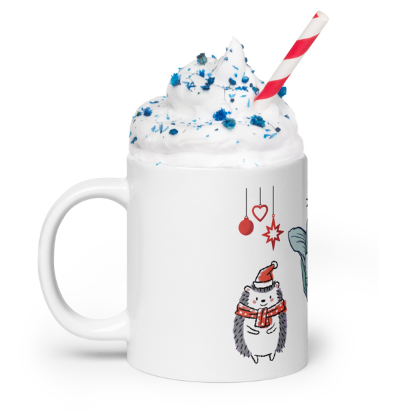 Weiße, glänzende Tasse